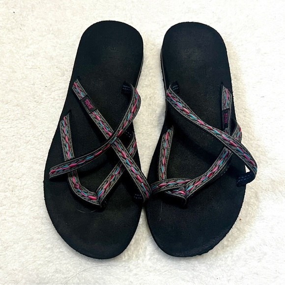 TEVA Olowahu Felicitas TEVA Olowahu Felicitas Strappy Flip Flop Sandal - Size 10 - Picture 10 of 10